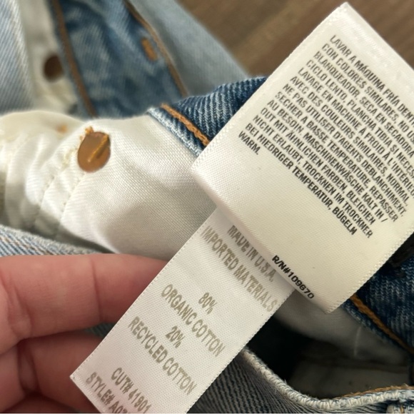 agolde feel good ripped distressed straight leg jeans - Picture 7 of 7